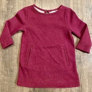 Old Navy Glitter Fleece Sweatshirt Dress 12-18M